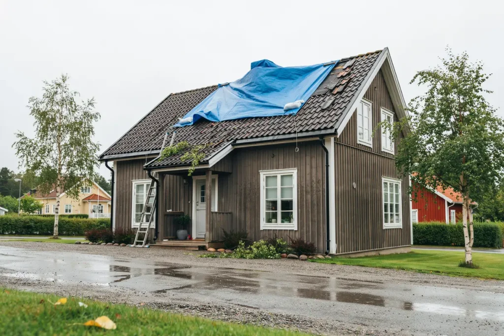 l ckande tak efter storm s g r du r tt akutinsats innan takfirman kommer